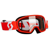 Scott Youth Buzz Goggle Red-White Frame/Clear Lens