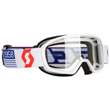 Scott Youth Buzz Goggle White-Red Frame/Clear Lens