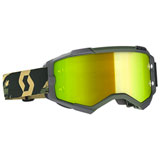 Scott Fury Goggle Camo Kaki Frame/Yellow Chrome Lens