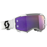 Scott Fury Goggle White-Black Frame/Purple Chrome Lens
