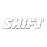 Shift Word Die Cut Sticker White