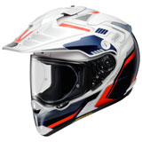 Shoei Hornet X2 Invigorate Adventure Motorcycle Helmet White/Blue/Red
