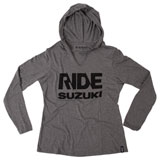 Suzuki Women's Ride Hooded Sweatshirt Grey Frost