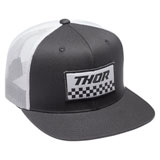 Thor Checkers Snapback Trucker Hat Grey/White