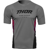 Thor Assist React MTB Short-Sleeve Jersey Grey/Purple