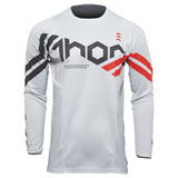 Thor Youth Pulse Cube Jersey Light Grey/Red Orange