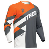 Thor Youth Sector Checker Jersey Charcoal/Orange