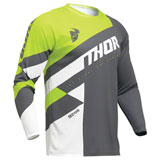 Thor Youth Sector Checker Jersey Grey/Acid