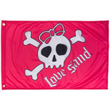 TK Flags 2' x 3' Durable Quad Stitched Flag Pink Bow
