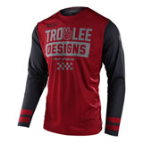 Troy Lee Scout GP Jersey Peace & Wheelies Burgundy/Dark Grey