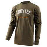 Troy Lee Bolt Long Sleeve T-Shirt Military Green