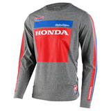 Troy Lee RS 750 Long Sleeve T-Shirt Heather Grey
