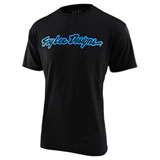 Troy Lee Signature T-Shirt Black Heather/Blue