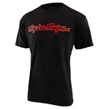 Troy Lee Signature T-Shirt Black/Glo Red