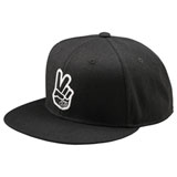 Troy Lee Peace Flat Bill Snapback Hat Black