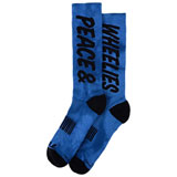 Troy Lee Performance Peace & Wheelies Socks Cobalt