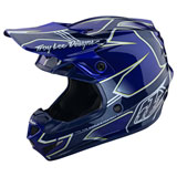 Troy Lee Youth SE4 Matrix MIPS Helmet Blue