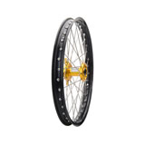 Tusk Impact Complete Wheel - Front Black Rim/Silver Spoke/Yellow Hub