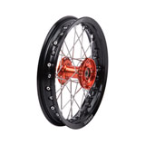 Tusk Impact Complete Wheel - Front Black Rim/Silver Spoke/Orange Hub