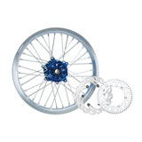 Tusk Impact Complete Rear Wheel Package Silver Rim/Silver Spoke/Blue Hub