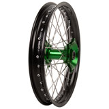 Tusk Impact Complete Wheel - Rear Black Rim/Silver Spoke/Green Hub