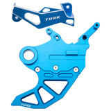 Tusk Rear Brake Caliper Support w/ Brake Disc Guard & Caliper Guard Kit Blue
