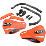 Tusk D-Flex Pro Adventure Handguards Black Bar/Orange Plastics