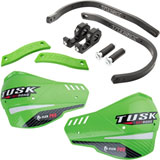 Tusk D-Flex Pro Adventure Handguards Black Bar/Green Plastics