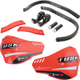 Tusk D-Flex Pro Adventure Handguards Black Bar/Red Plastics