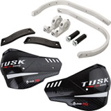 Tusk D-Flex Pro Adventure Handguards Silver Bar/Black Plastics
