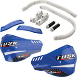 Tusk D-Flex Pro Adventure Handguards Silver Bar/Blue Plastics
