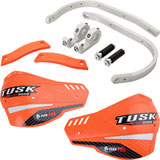 Tusk D-Flex Pro Adventure Handguards Silver Bar/Orange Plastics