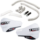 Tusk D-Flex Pro Adventure Handguards Silver Bar/White Plastics