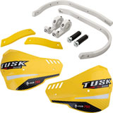 Tusk D-Flex Pro Adventure Handguards Silver Bar/Yellow Plastics