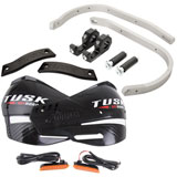 Tusk D-Flex Pro Adventure Handguards w/Turn Signals Silver Bar/Black Plastics