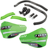 Tusk D-Flex Pro Handguards Black Bar/Green Plastics