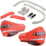 Tusk D-Flex Pro Handguards Silver Bar/Red Plastics