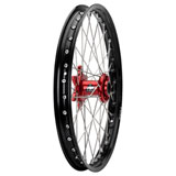 Tusk Impact Complete Wheel - Front Black Rim/Silver Spoke/Red Hub
