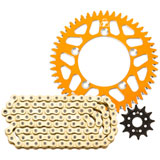 Tusk Alloy Kit & Gold X-Ring Chain Orange Rear Sprocket