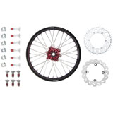 Tusk Impact Complete Rear Wheel Package Black Rim/Silver Spoke/Red Hub