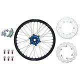 Tusk Impact Complete Rear Wheel Package Black Rim/Silver Spoke/Blue Hub