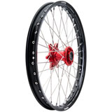 Tusk Impact Complete Wheel - Front Black Rim/Silver Spoke/Red Hub