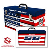 Attack Graphics Tusk Moto Toolbox Replacement Decals Patriotic Red/White/Blue