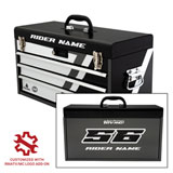 Attack Graphics Tusk Moto Toolbox Replacement Decals Strike Black/Grey