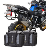 Tusk Pannier Racks With Olympus Pannier Bags Black/Grey w/ Black Racks