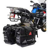 Tusk Pannier Racks with Tusk Pilot Pannier Bags Black/Grey w/ Black Racks