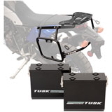 Tusk Aluminum Panniers with Pannier Racks Black