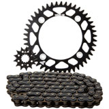 Tusk Chain and Sprocket Kit - Aluminum Rear/428 Off-Road Chain Black Rear Sprocket