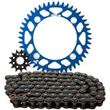 Tusk Chain and Sprocket Kit - Aluminum Rear/428 Off-Road Chain Blue Rear Sprocket