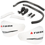 Tusk D-Flex Pro Handguards Black Bar/White Plastics